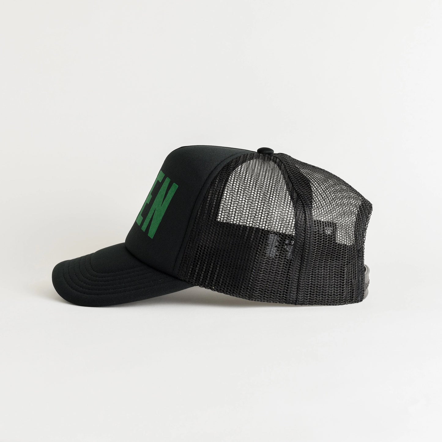 Green Trucker Hat - Black | Final Sale