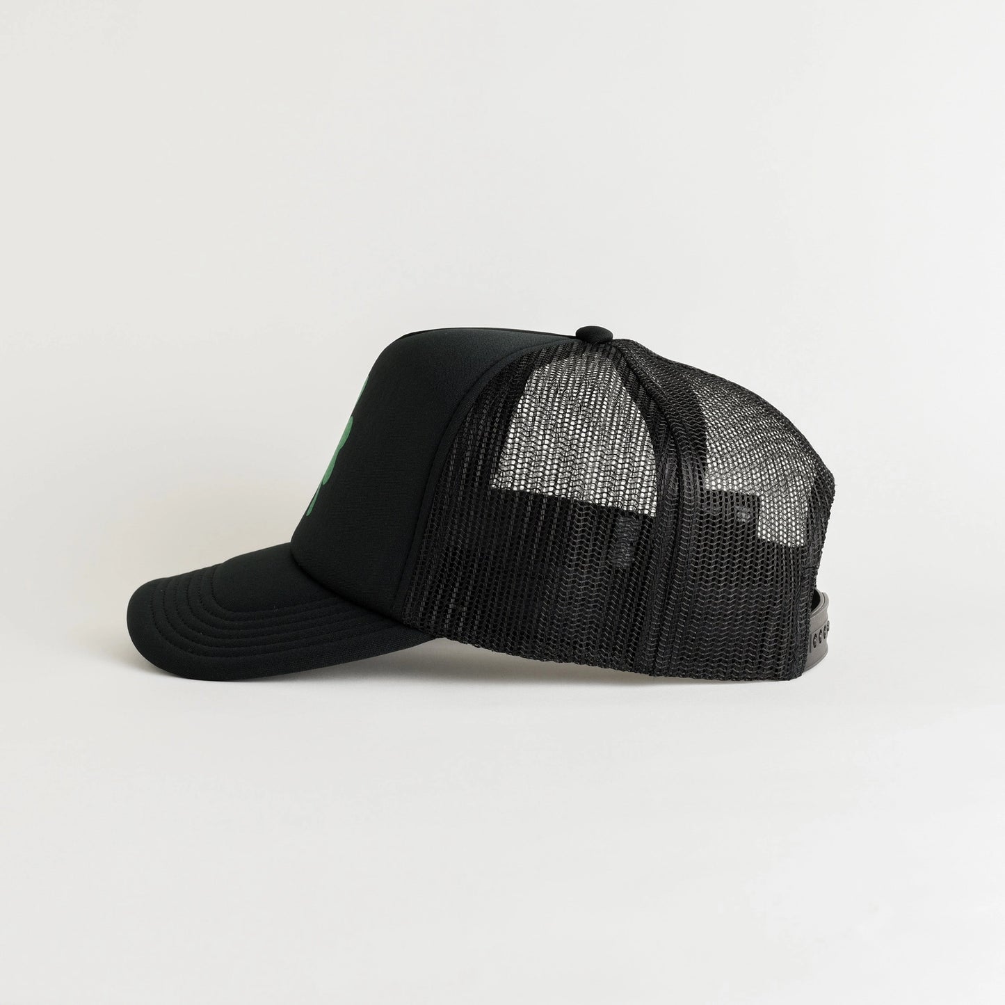 Four Leaf Clover Black Trucker Hat | Final Sale