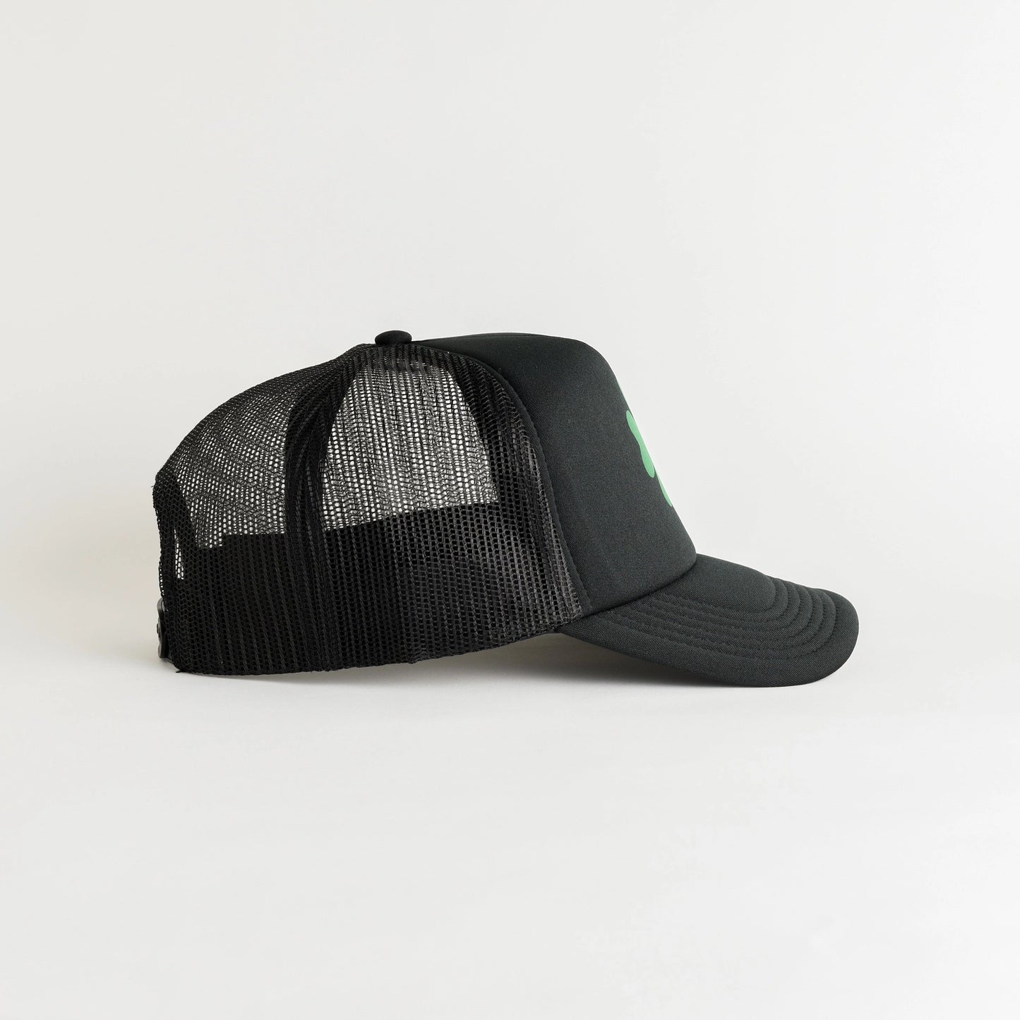 Four Leaf Clover Black Trucker Hat | Final Sale