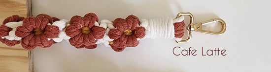 Macrame Daisy Flower Wristlet - Multiple Color Variations Available