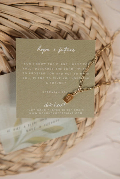 Hope + Future Tag Necklace