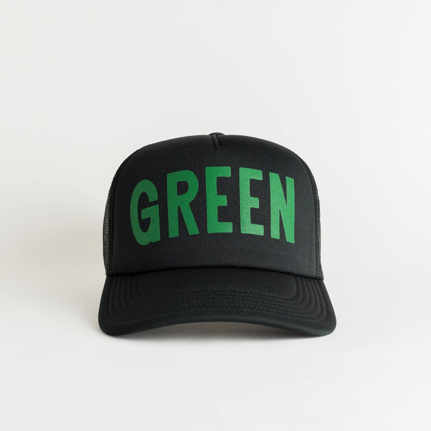 Green Trucker Hat - Black | Final Sale