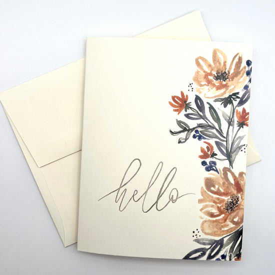Large Watercolor Greeting Cards (5.5" x 4.25")