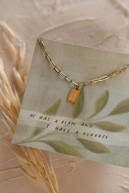 Hope + Future Tag Necklace