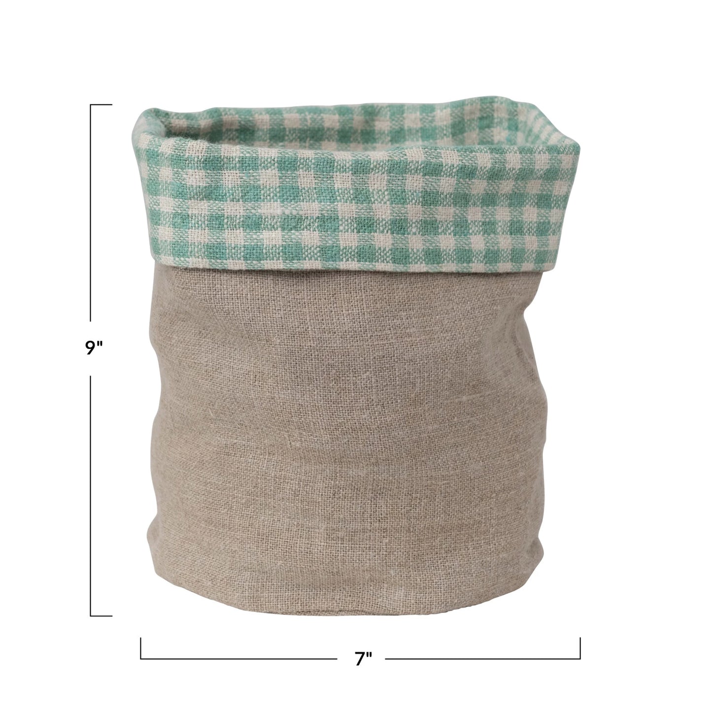 Hand-Woven Linen Basket