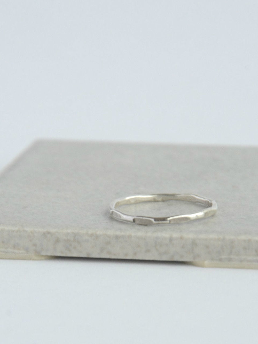 Sterling Stacking Rings - Thin Textured