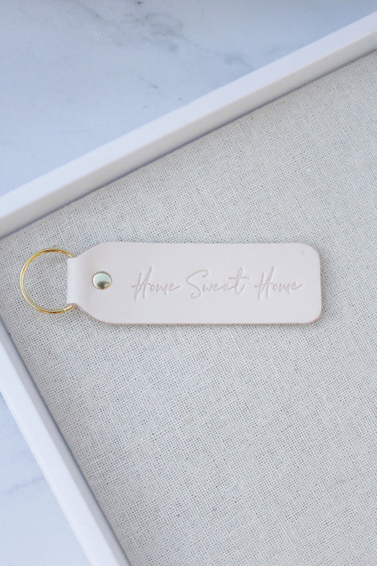 Home Sweet Home Leather Keychain - Multiple Variations Available