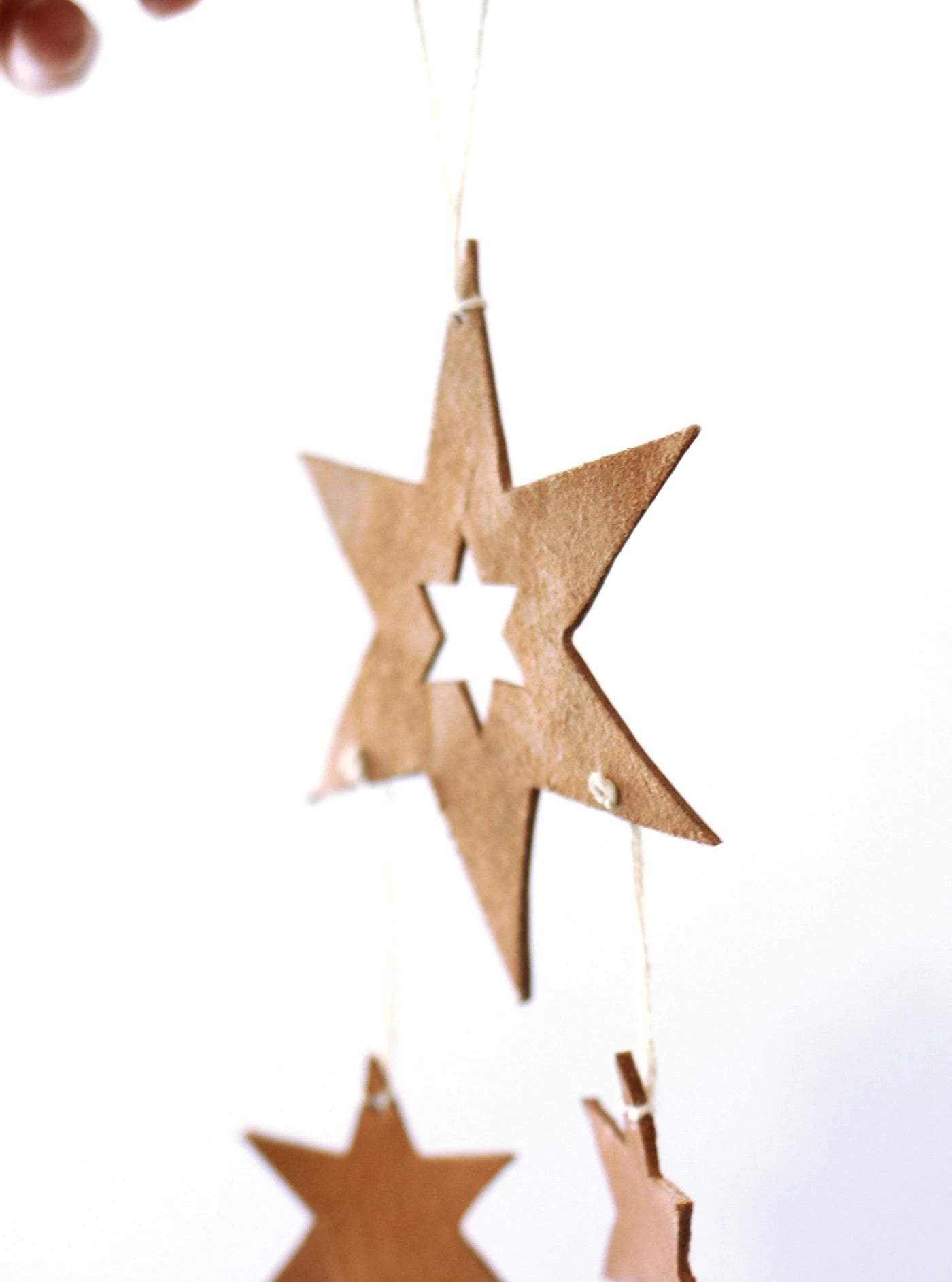 Leather Star Ornament