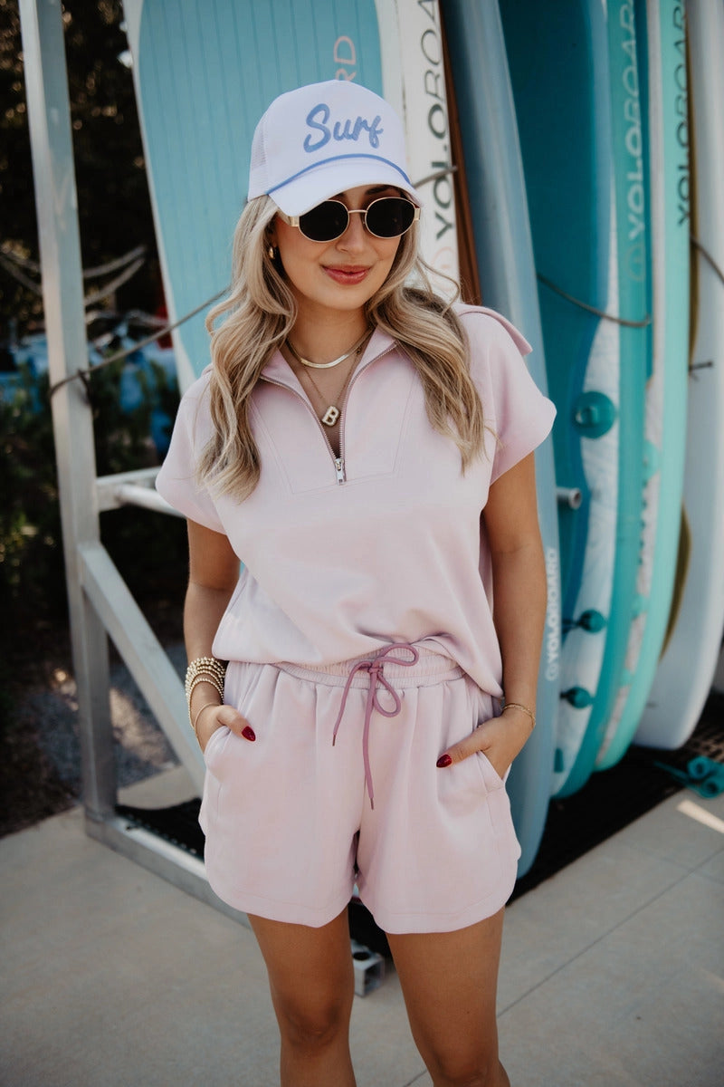 Blush Scuba Shorts