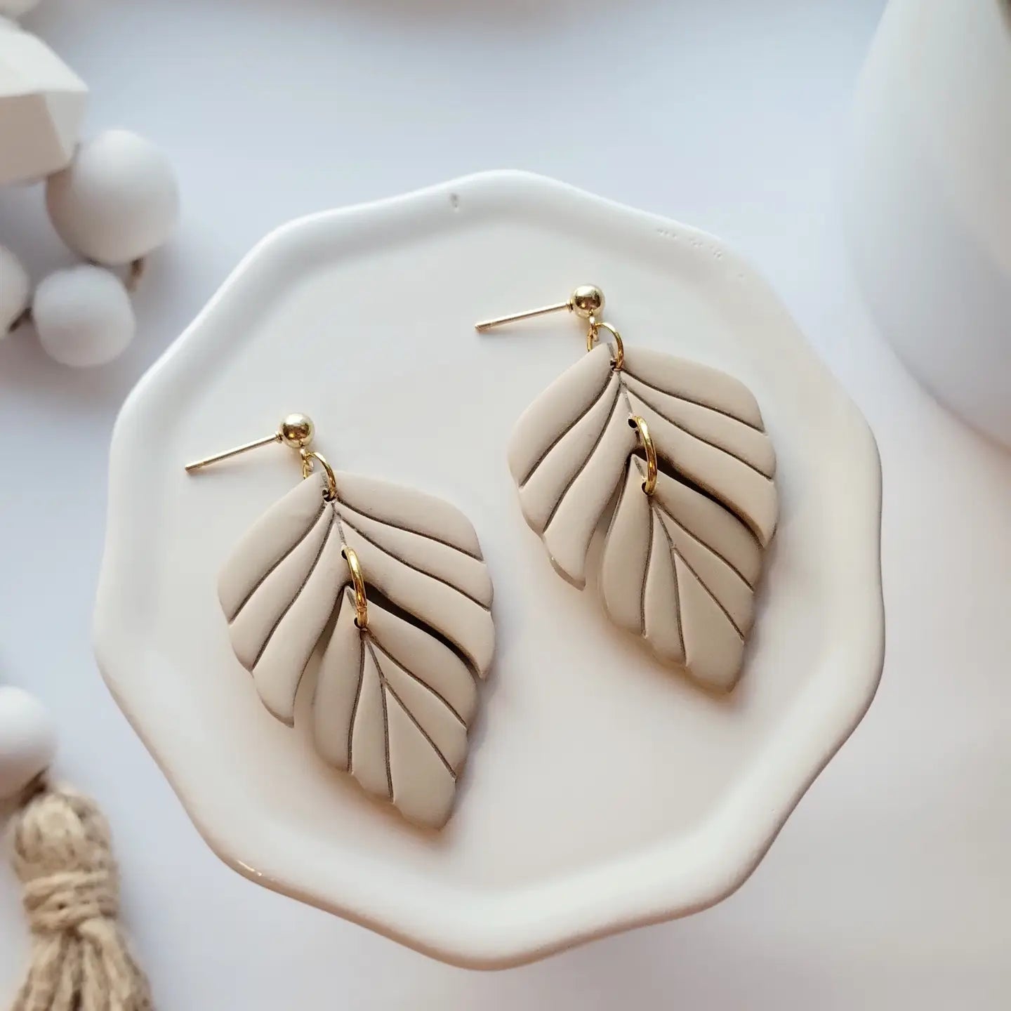 The Foliage Set - Polymer Clay Dangle Earrings