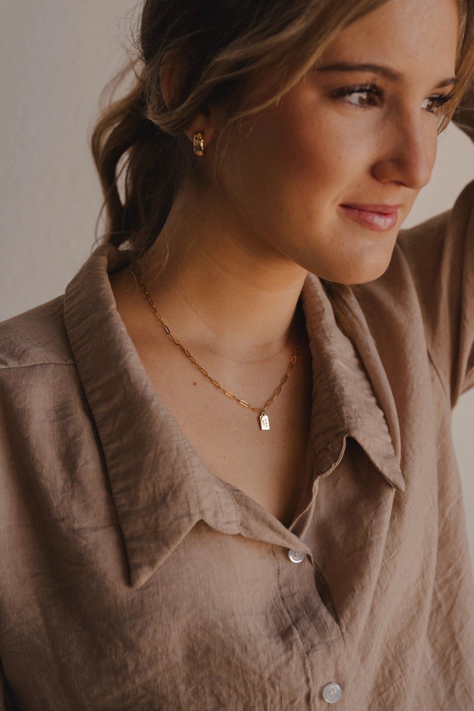 Believe in Miracles Tag Necklace