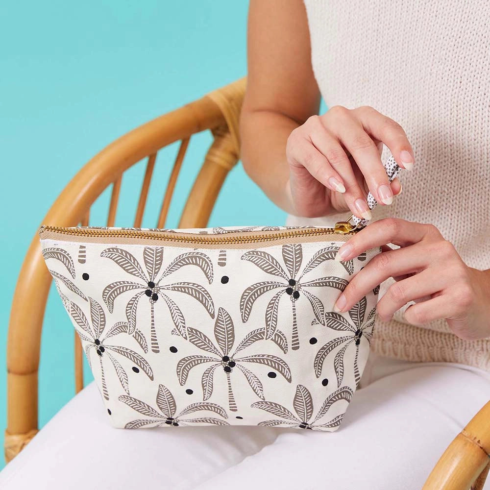 rockpaperflower medium pouch - multiple prints