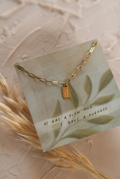 Hope + Future Tag Necklace