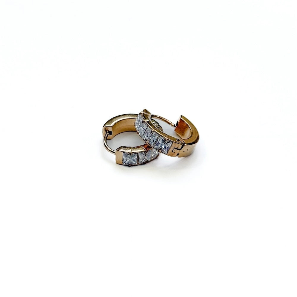 Demi Diamond Huggie Hoops