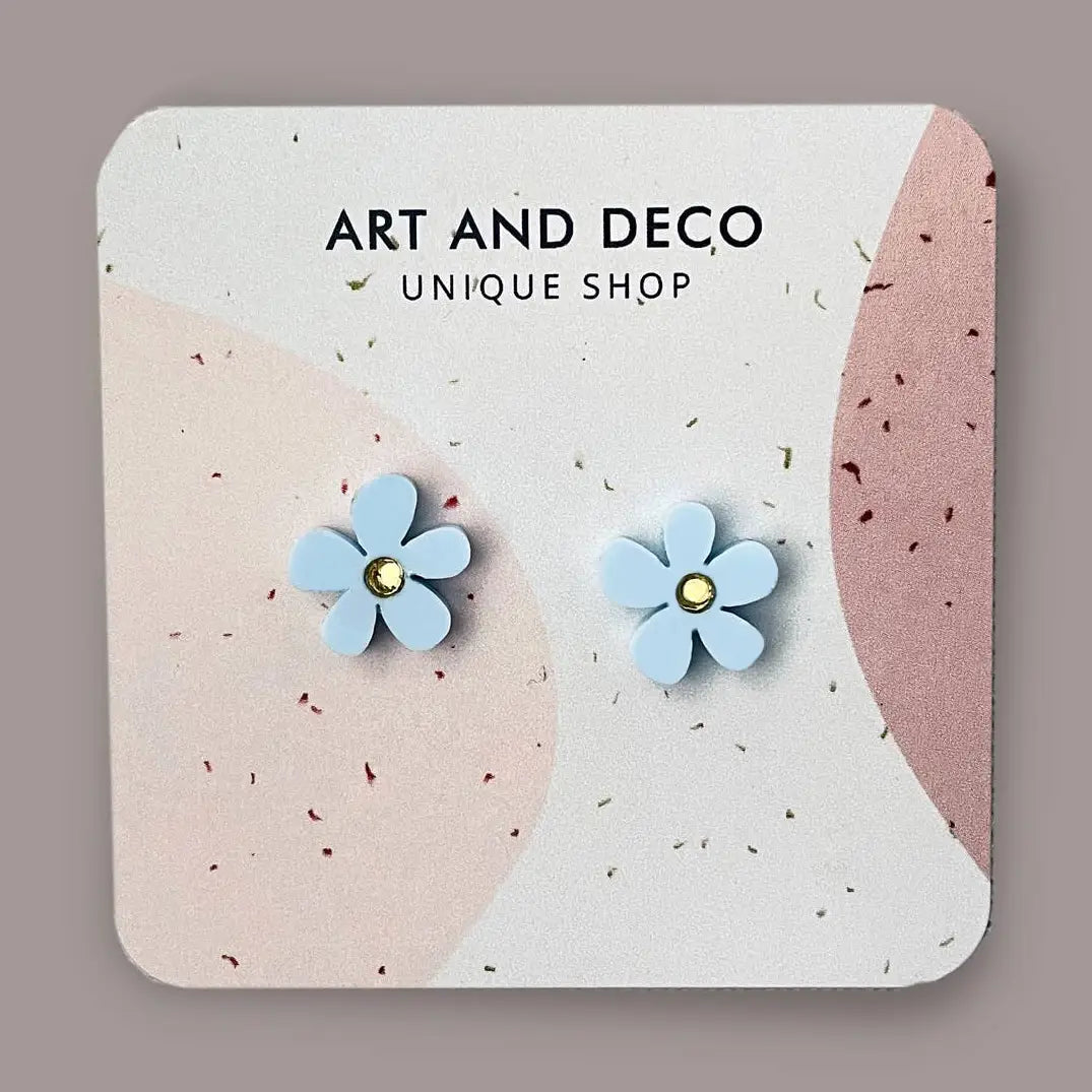 Flower Stud Earrings - Multiple Colors