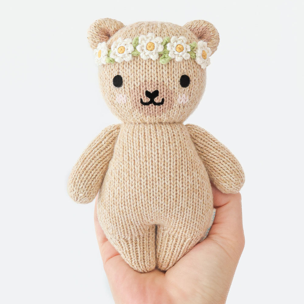 Baby Honey Bear - Ivory Flower Crown