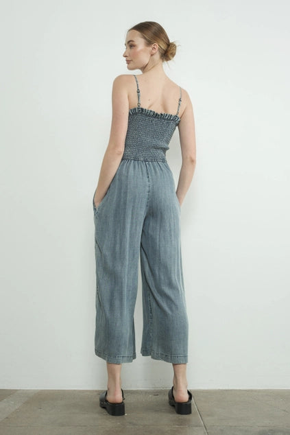 Morgan Washed Denim Jumpsuit