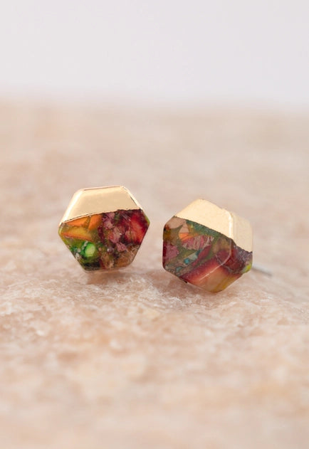 Sedona Stud Earrings - Sunrise Reds