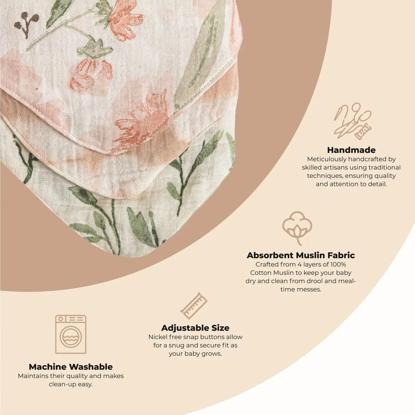 Parker Floral 3-pc. Bib Set