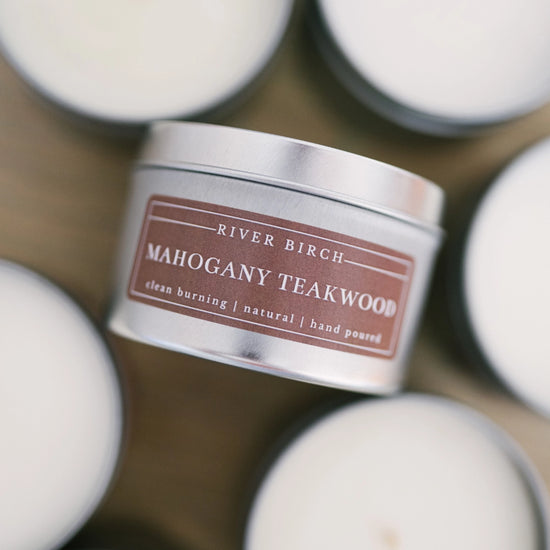 Mahogany Teakwood Candle - 8oz Tin