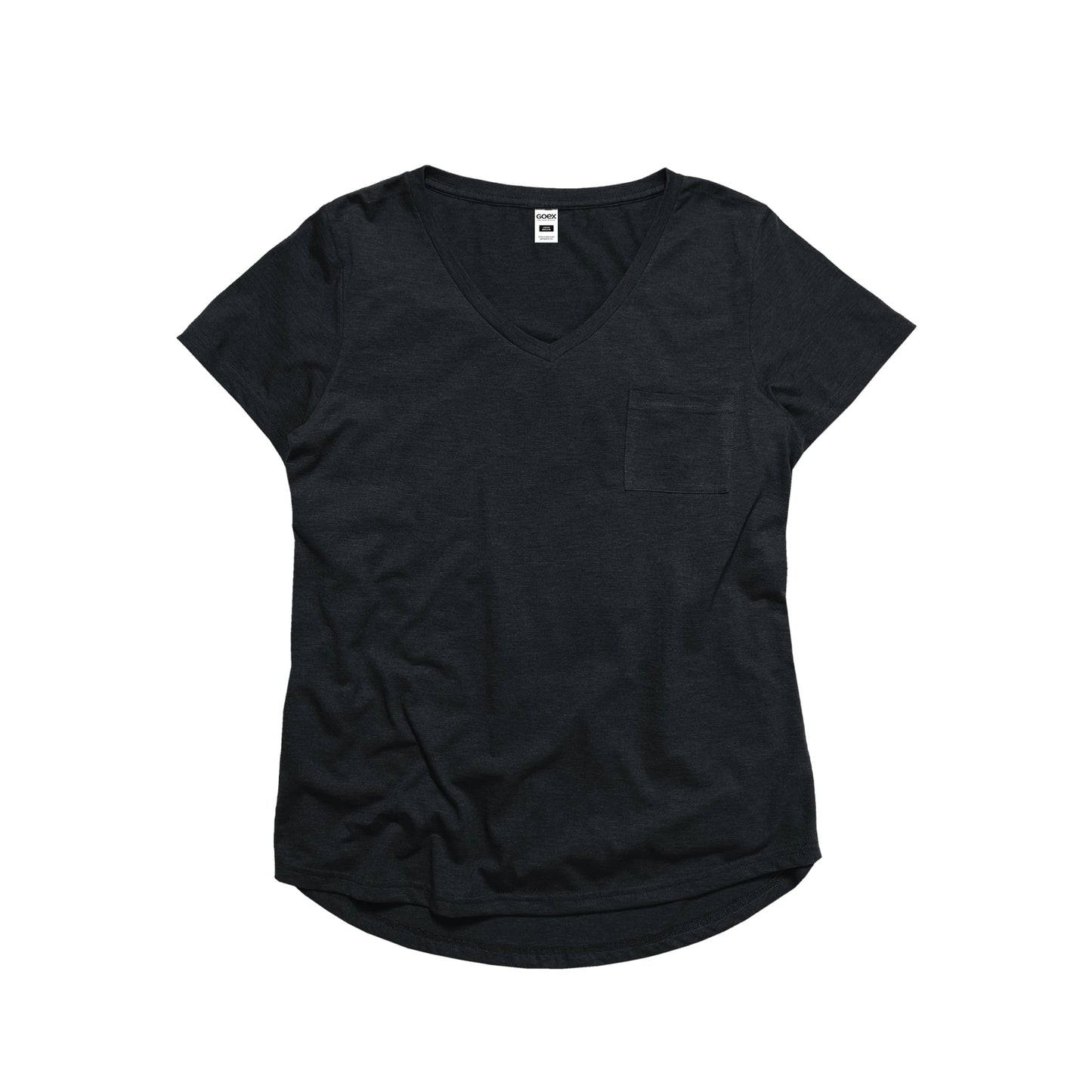 Drop Hem V-Neck Pocket Tee - Multiple Colors