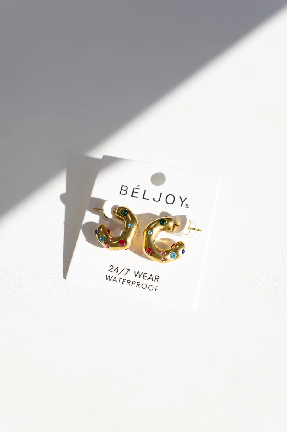 Ebby Hoop Colorful Earring | Gold