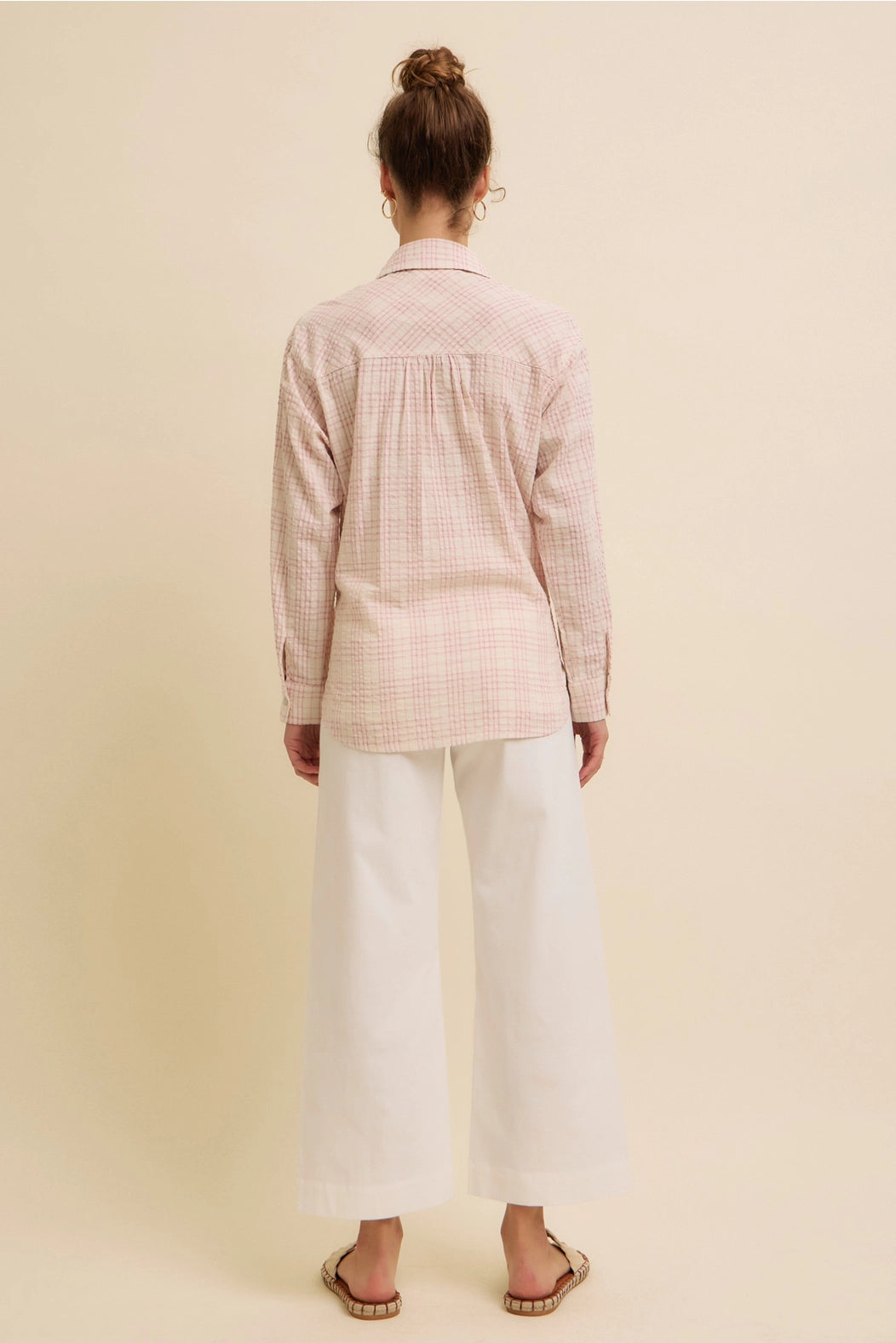 Textured Cotton Plaid Button-Down