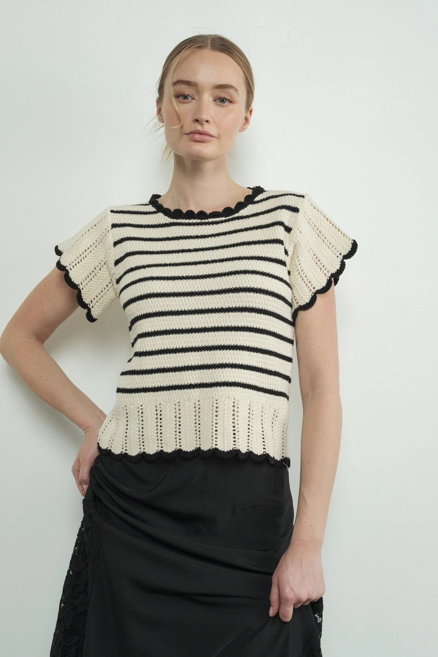 Striped Crochet Sweater