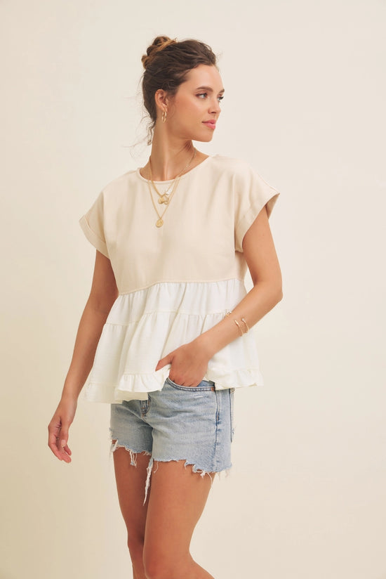 Babydoll Top with Tiered Ruffles
