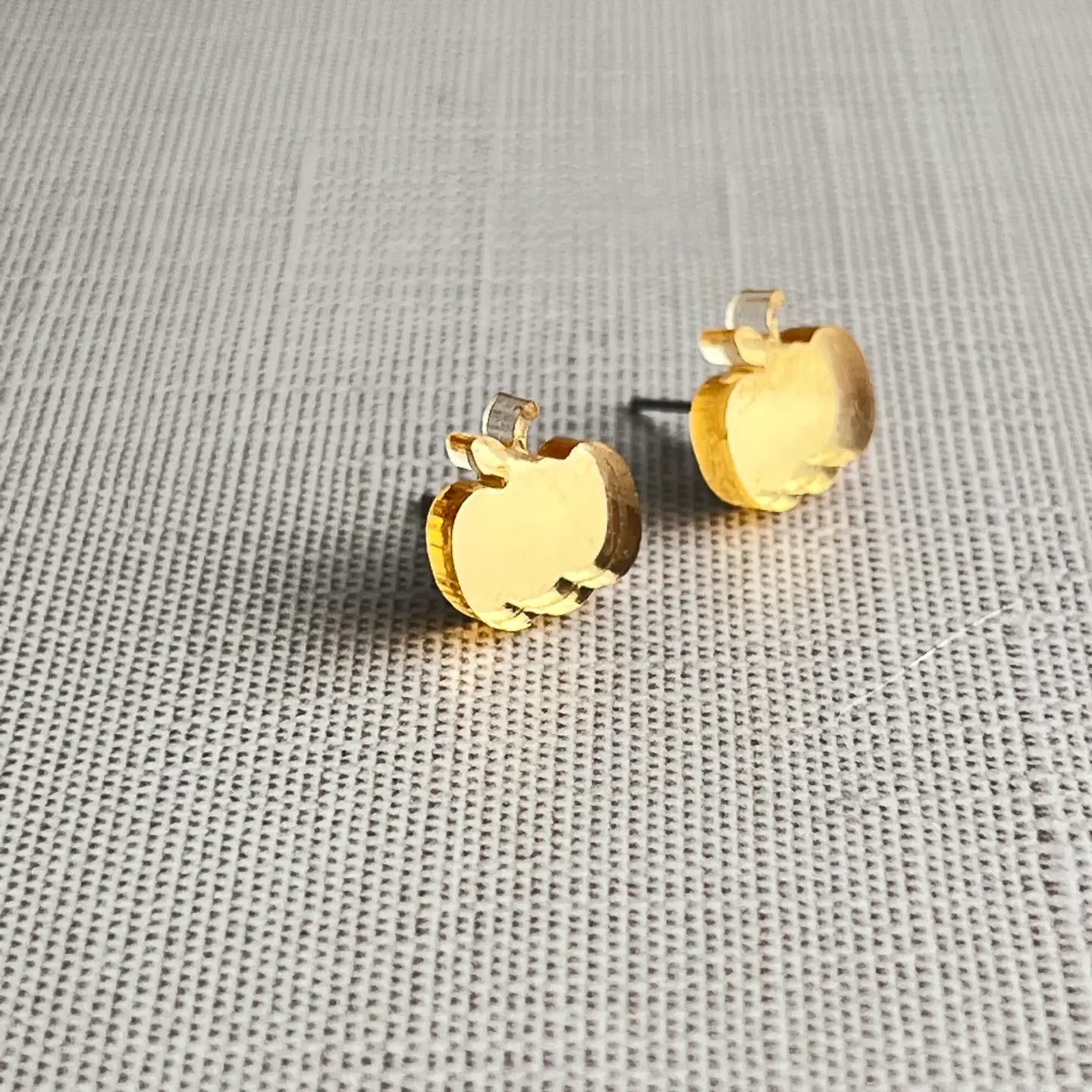 Gold Pumpkin Stud Earrings