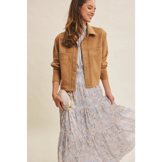 Luxe Suede Jacket - Camel