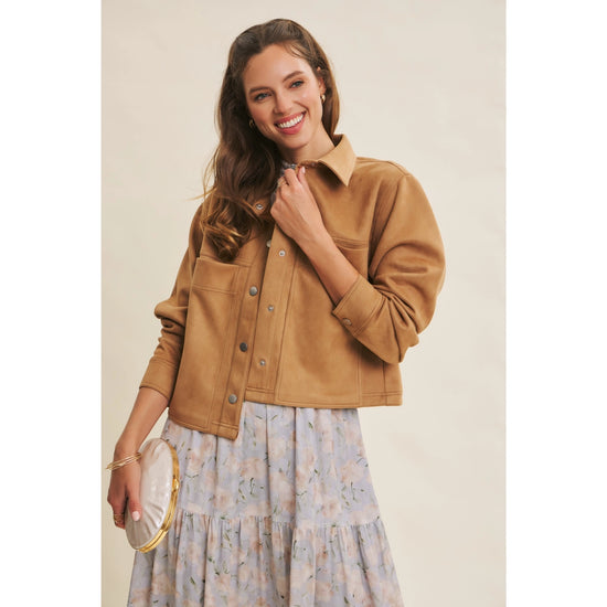 Luxe Suede Jacket - Camel