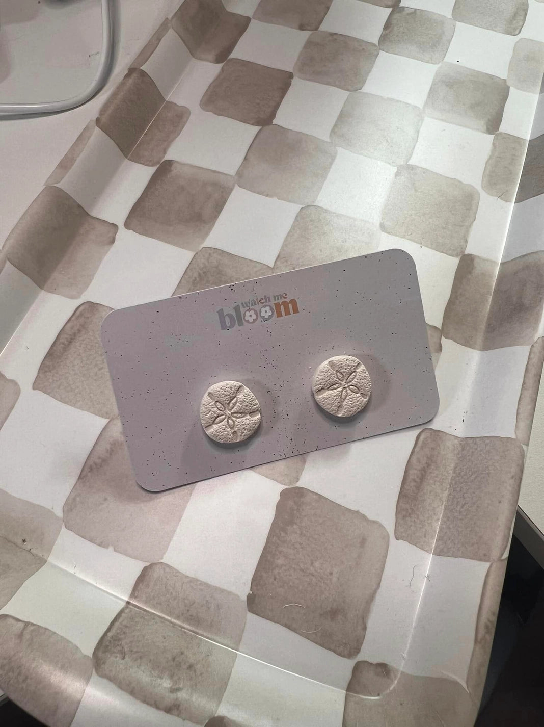 Sand Dollar Clay Earrings
