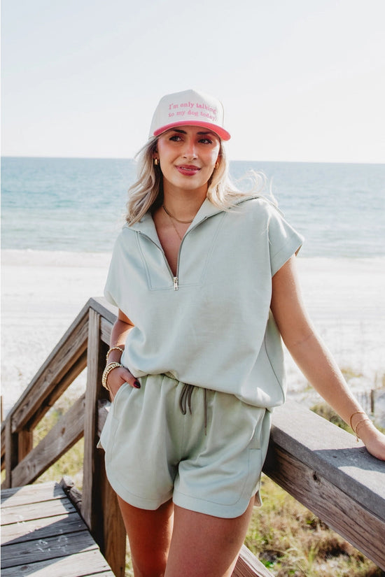 Seafoam Scuba Quarter Zip Top