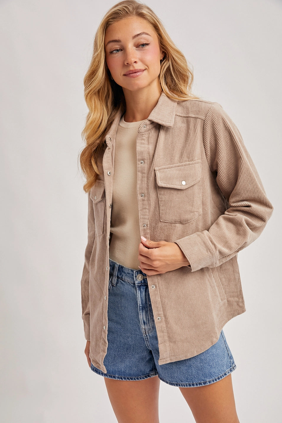 Corduroy Button Down Shacket