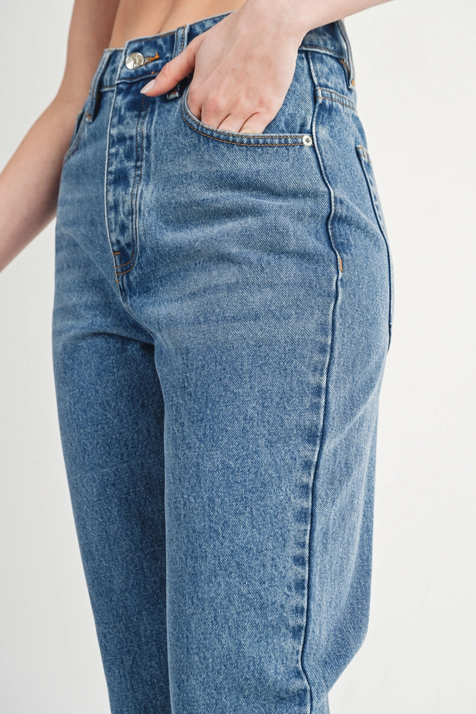 High Rise Straight Leg Jeans