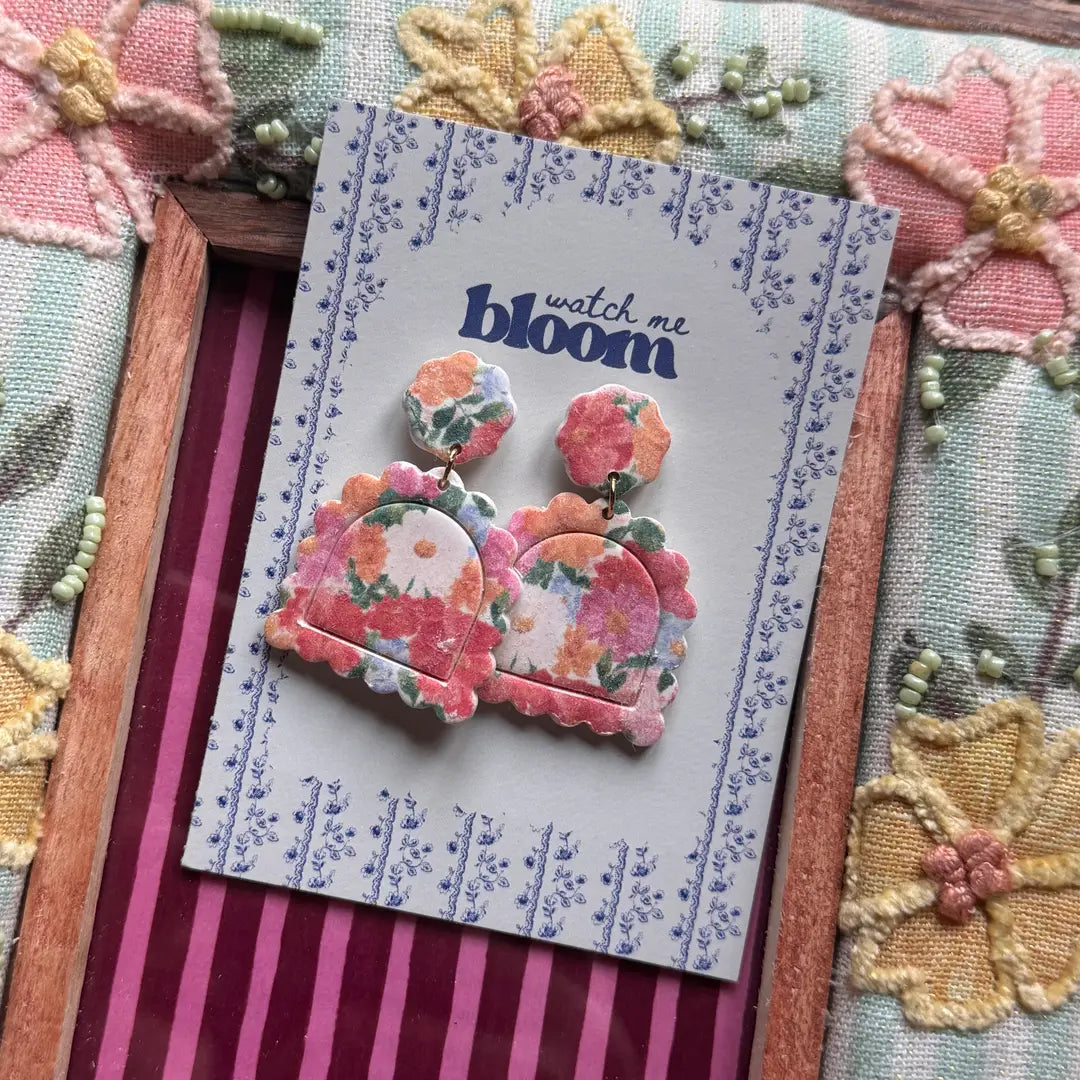 Bright Floral Earrings
