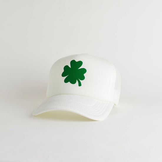 Four Leaf Clover Snow Trucker Hat