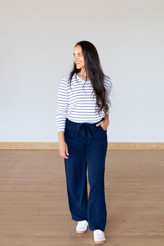 Floor Length Pant - Navy | FINAL SALE