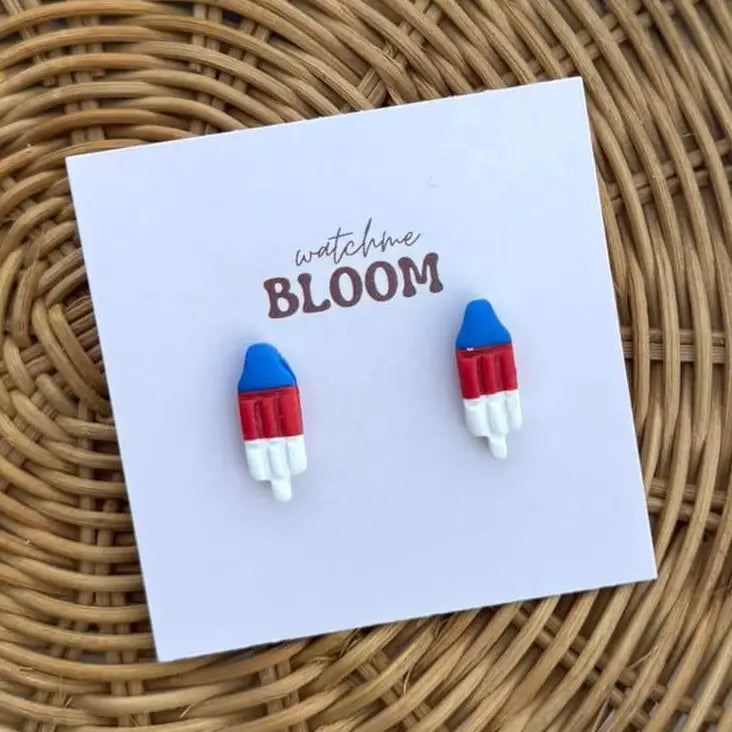 4th of July Pop Clay Earrings