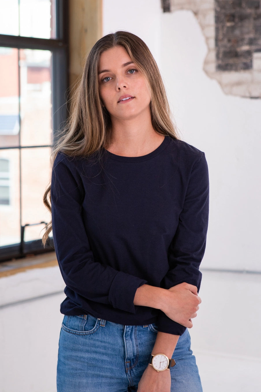 Premium Cotton Long Sleeve Tee - Multiple Colors