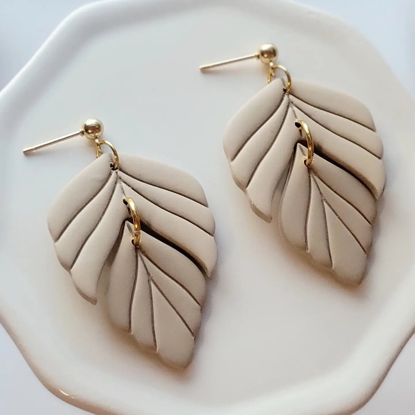 The Foliage Set - Polymer Clay Dangle Earrings