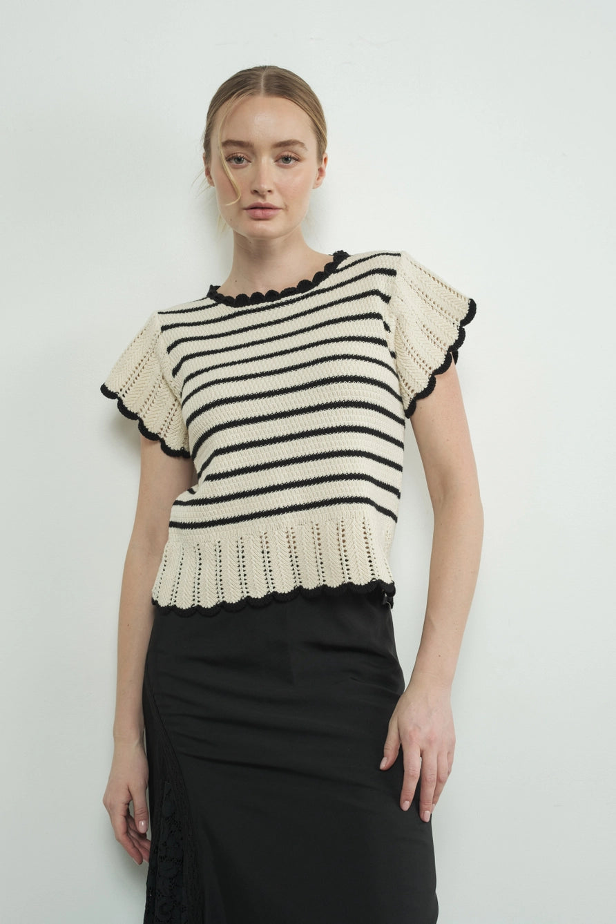 Striped Crochet Sweater
