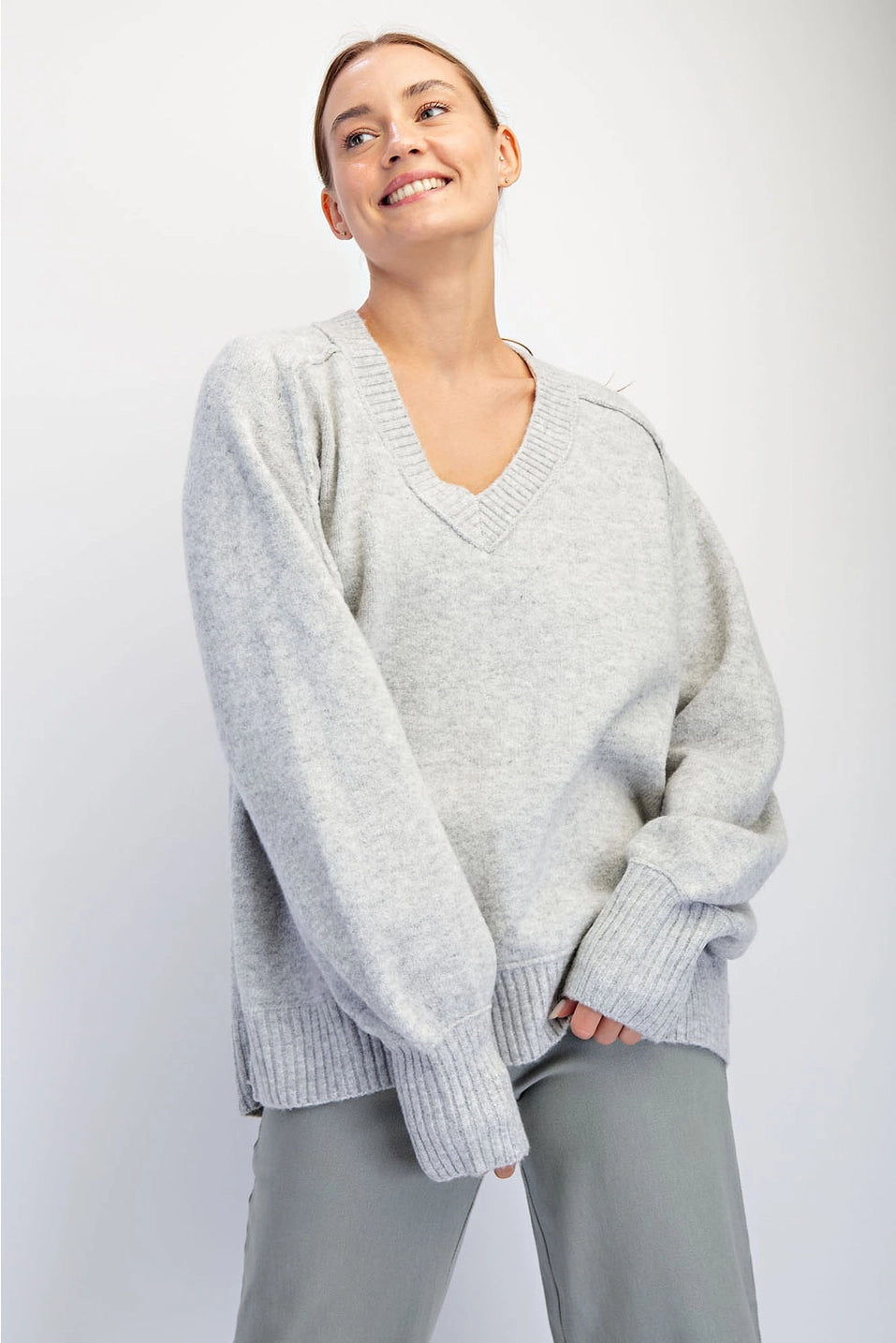 Oversized V-Neck Sweater