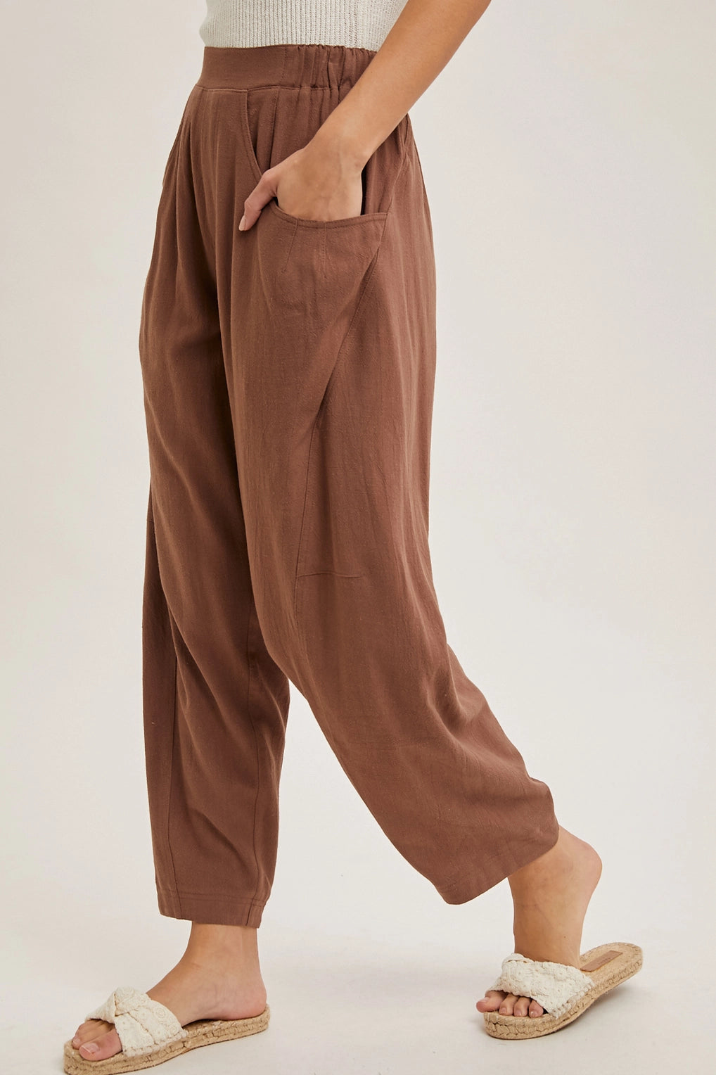 Relaxed Barrel Pants with Pockets | Coco