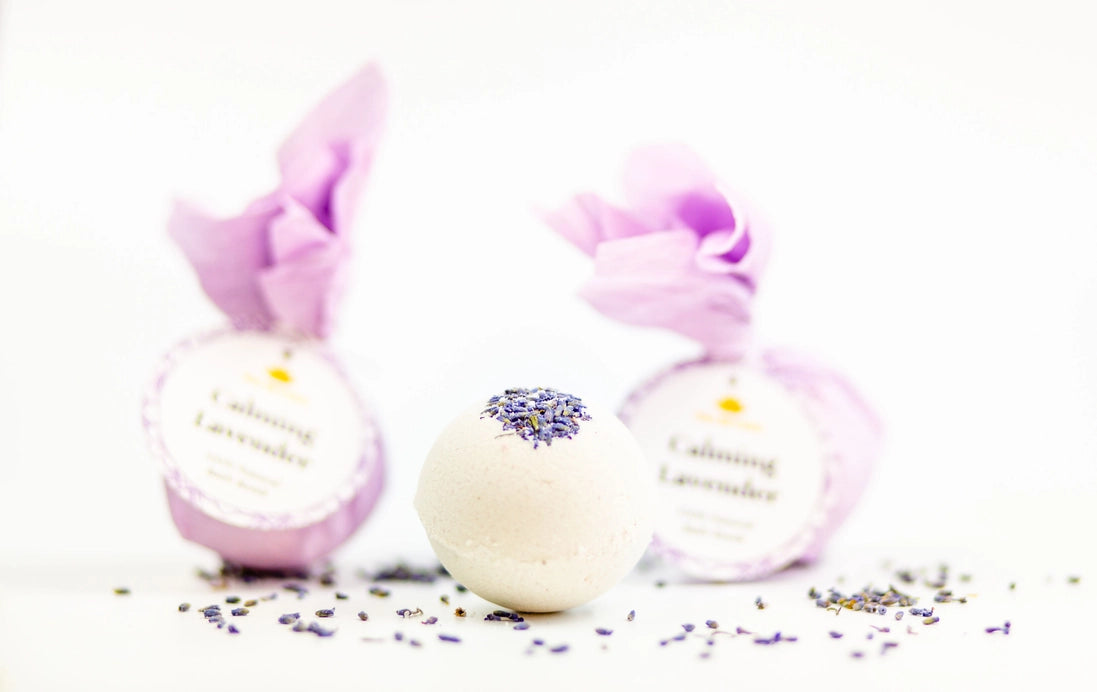 Load image into Gallery viewer, Calming Lavender Bath Bomb
