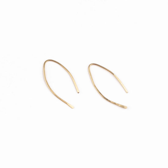 Qasioun Mini-Threader Gold Earrings