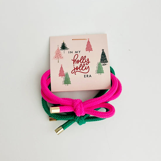 Holly Jolly Era Double Hair Tie - Multiple Options