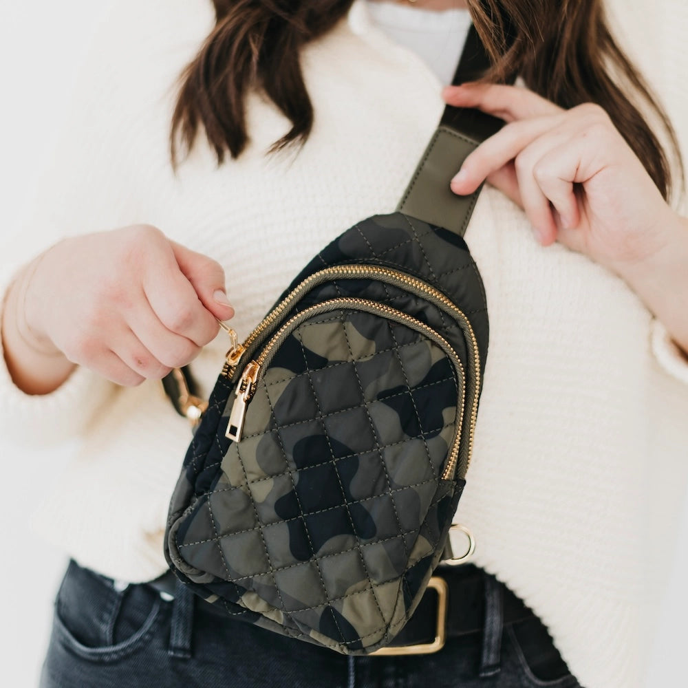 Pinelope Puffer Bum Bag | Camo
