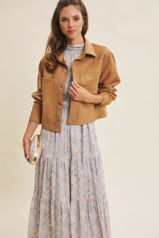 Luxe Suede Jacket - Camel
